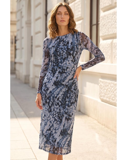New In - Roman Petite Abstract Mesh Dress