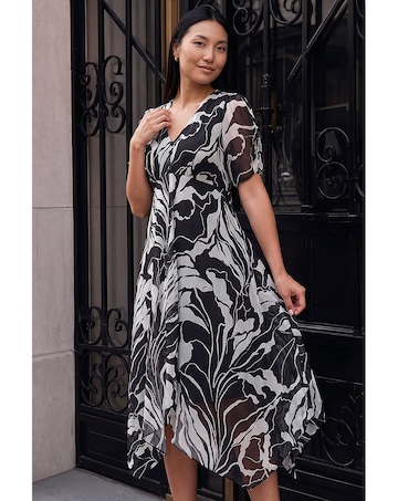Roman Abstract Hanky Hem Dress