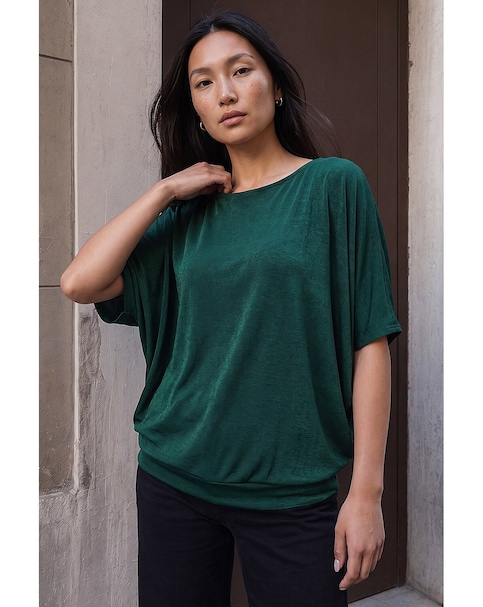 New In - Roman Bubble Hem Stretch Top