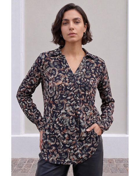 New In - Roman Abstract Puff Print Shirt