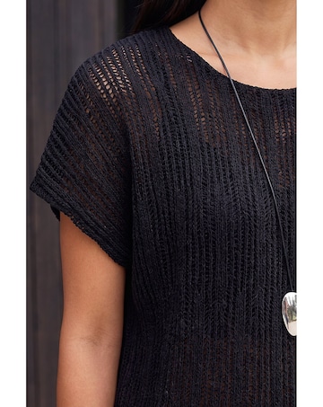 Roman Textured Overlay Top
