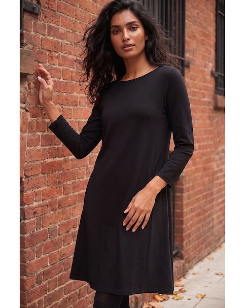 New In - Roman A-Line Pocket Stretch Swing Dress
