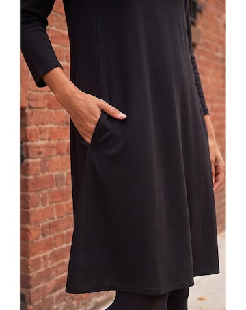 Roman A-Line Pocket Stretch Swing Dress