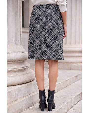 Roman Bias Check Pull On Skirt