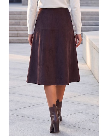 Roman Petite Suede A-Line Skirt