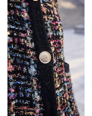 Roman Sparkle Tweed Knit Cardigan
