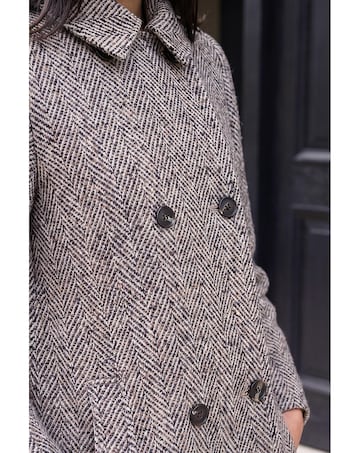 Roman Petite Collar Double Breasted Coat