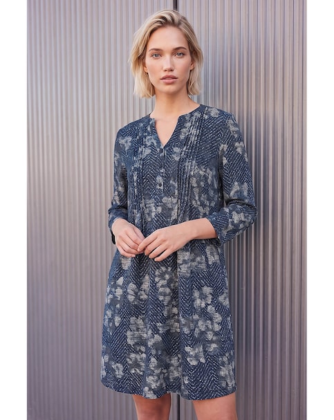 Roman Floral Chevron Dress
