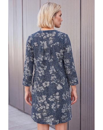 Roman Floral Chevron Dress
