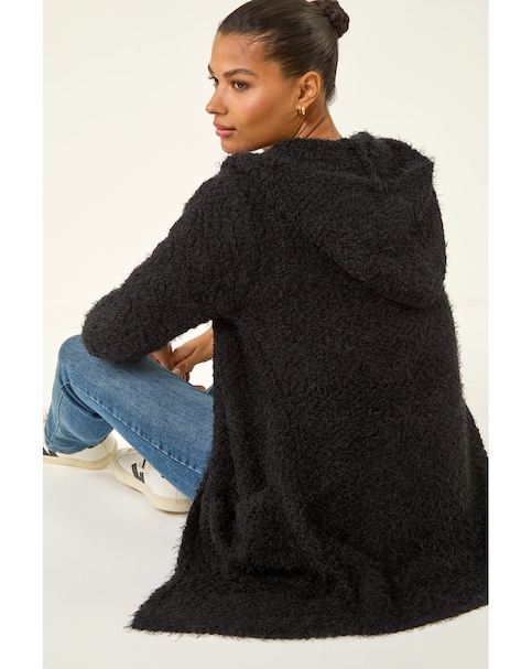 New In - Roman Fluffy Hooded Cardigan
