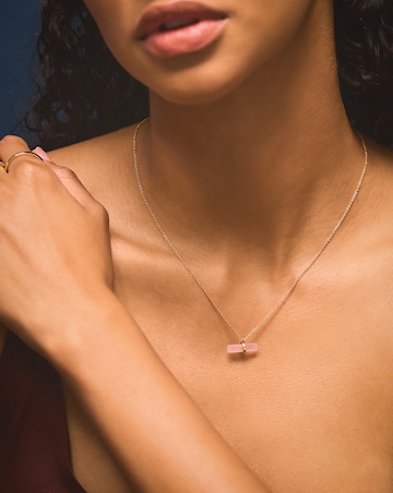 Accessorize Gold Stone T-Bar Necklace