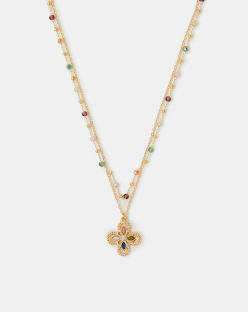 Accessorize 2pk Beaded Clover Necklaces