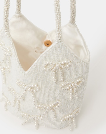 Accessorize Pearl Bow Beaded Bridal Bag