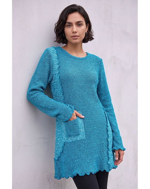 New In - Roman Textured Pocket Longline Jumper