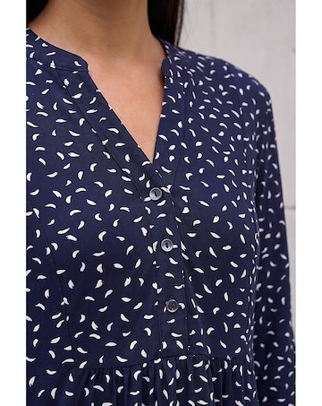 Roman Ditsy Spot Puff Print Tunic Top