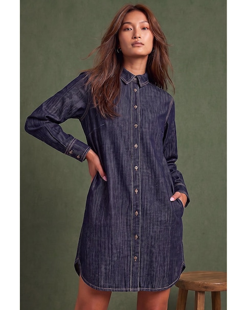 New In - Roman Button Through Shirt Dress