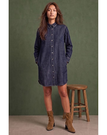 Roman Button Through Shirt Dress