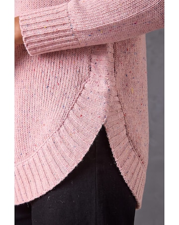 Roman Nep Fabric Curved Hem Jumper