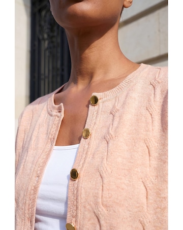 Roman Textured Cable Knit Cardigan