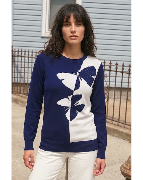 New In - Roman Butterfly Sparkle Mix Jumper