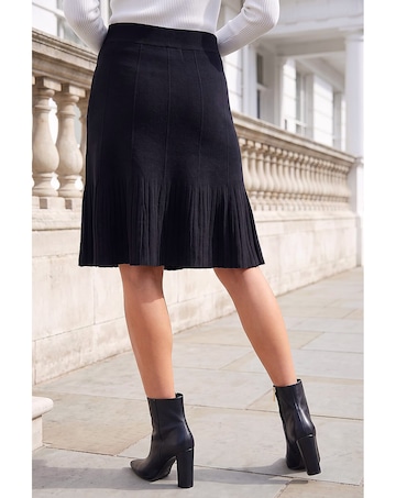 Roman A-Line Knit Skater Skirt
