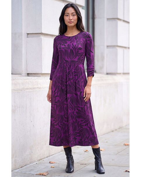 New In - Roman Petite Swirl Stretch Midi Dress