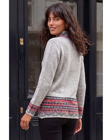 Roman Nordic Button Detail V-Neck Jumper