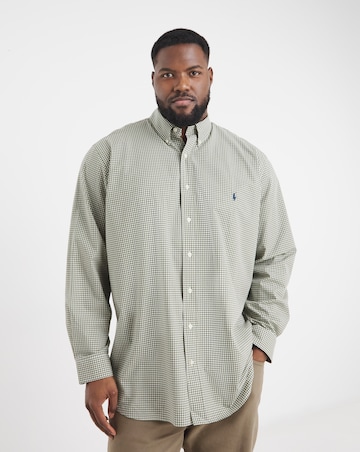 Polo Ralph Lauren Long Sleeve Gingham Stretch Poplin Shirt - Green Multi