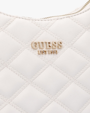 Guess Tamsin Quilted Off White Top Zip Shoulder Bag