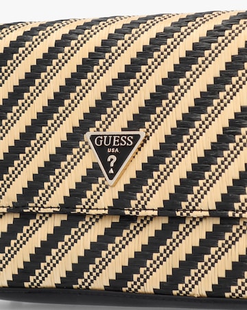 Guess Simona Woven Black Shoulder Bag
