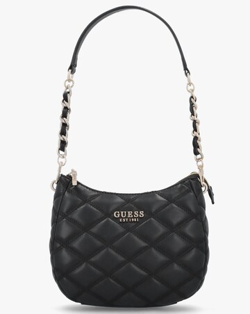 Guess Tamsin Quilted Black Top Zip Shoulder Bag