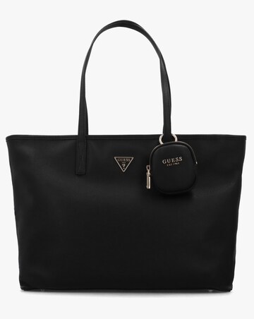 Guess Large Power Play 3 Black Logo Tech Tote Bag