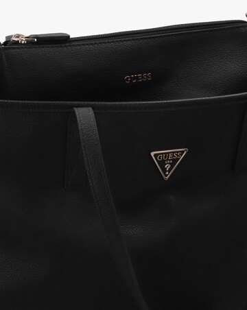 Guess Large Power Play 3 Black Logo Tech Tote Bag