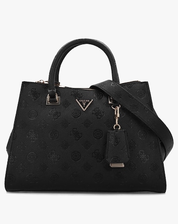 Guess Cresidia II Society Black Satchel Bag