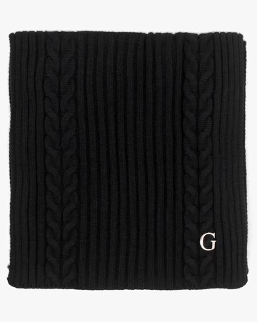 Guess Black Knitted G Logo Scarf
