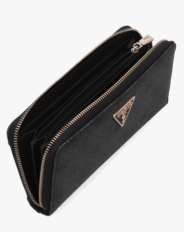 Guess Laurel II Large Coal Logo Zip Around Wallet