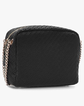 Guess Mirema Small Black Woven Cross-Body Camera Bag