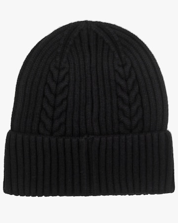 Guess Black Knitted G Logo Beanie Hat