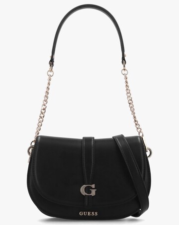 Guess Carrie Flap Black Shoulder Bag