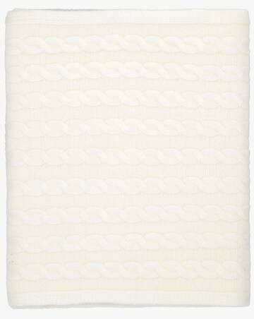 Guess Cream Knitted Logo Diamante Scarf