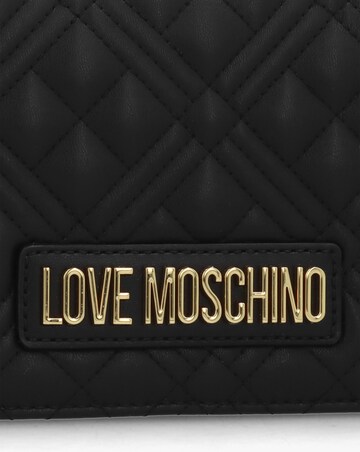 Love Moschino Diamond Quilt Flapover Black Cross-Body Bag