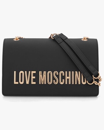 Love Moschino Big Love Chain Black Shoulder Bag