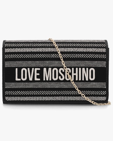 Love Moschino Flower Black Shoulder Bag