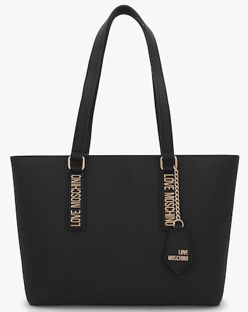 Love Moschino Subtle Black Leather Shopper