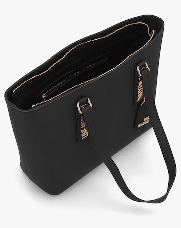 Love Moschino Subtle Black Leather Shopper