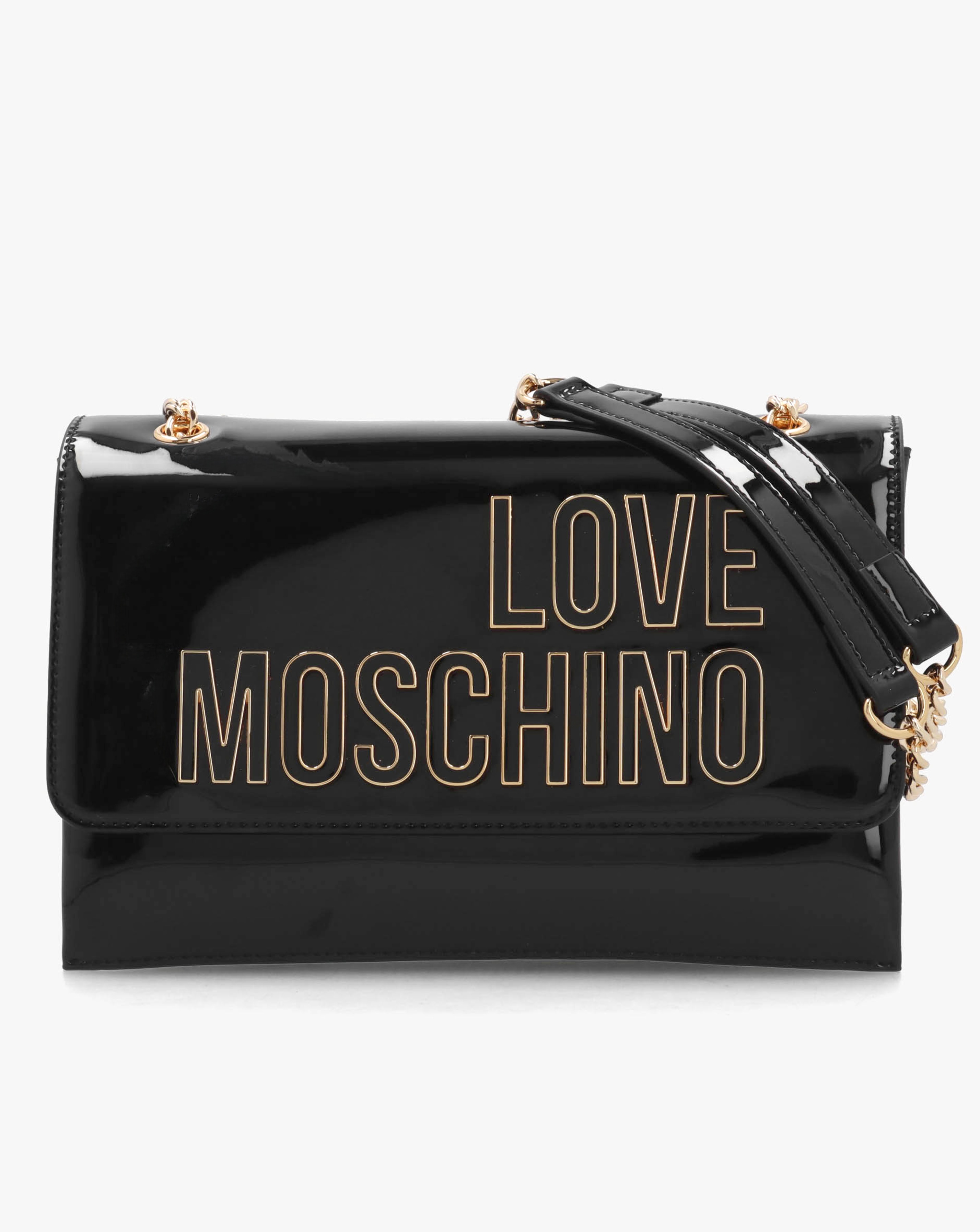 Love Moschino Enameled Logo Shoulder Bag