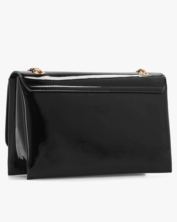 Love Moschino Enameled Logo Black Shoulder Bag