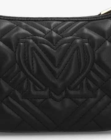 Love Moschino Mini Diamond Quilt Black Hobo Bag