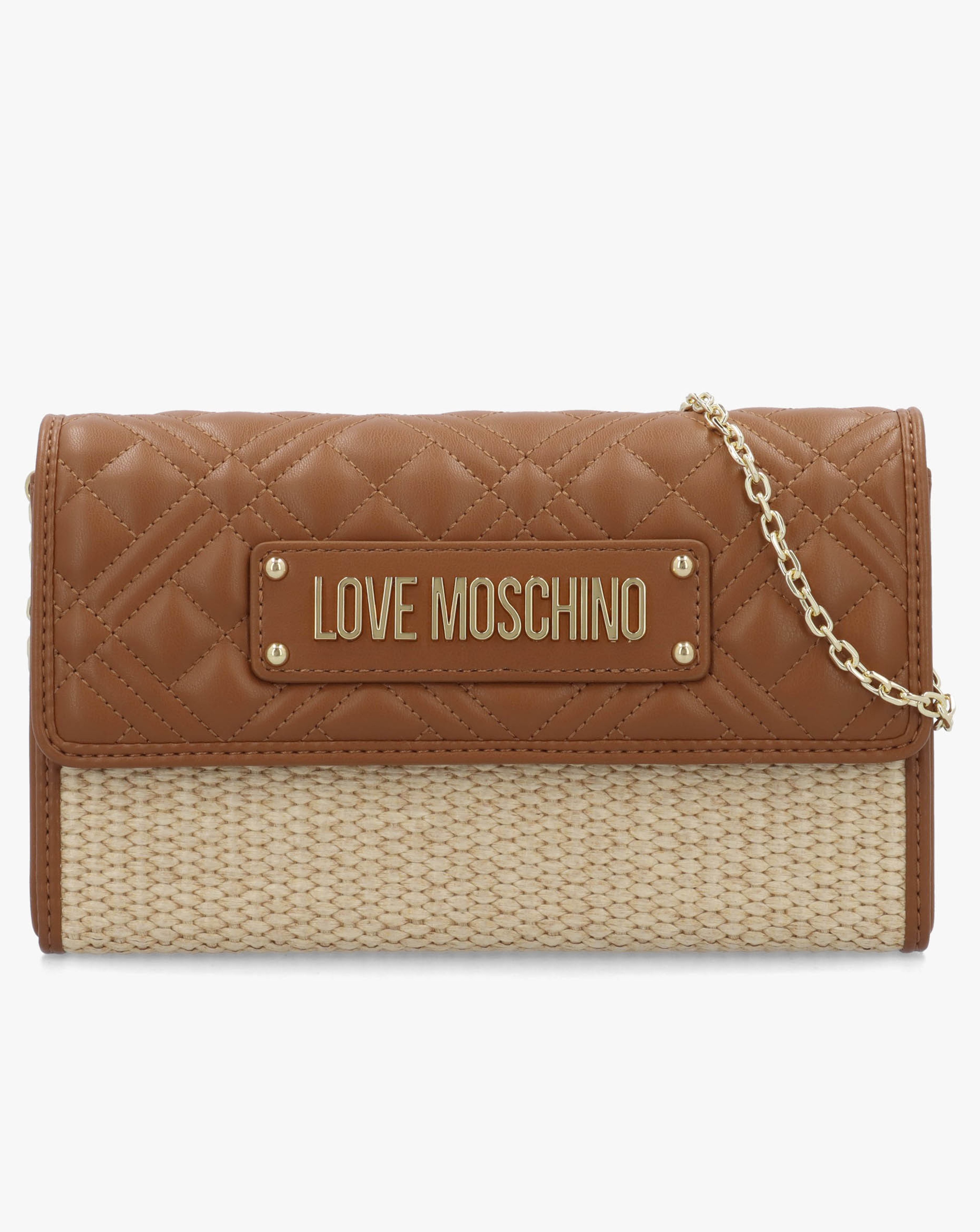 Love Moschino Straw Chic Tan Cross-Body