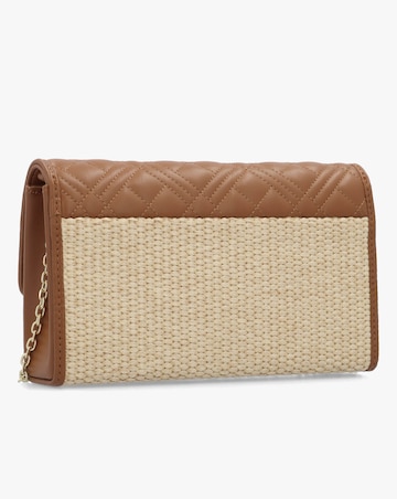 Love Moschino Straw Chic Tan Cross-Body Bag